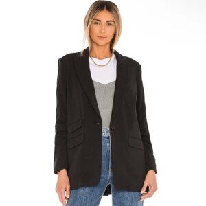 EUC Veronica Beard- Black Single Button Ruched Cuff Martel Jacket Size XL